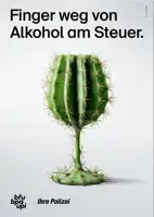 Plakat "Alkohol am Steuer - Wein"